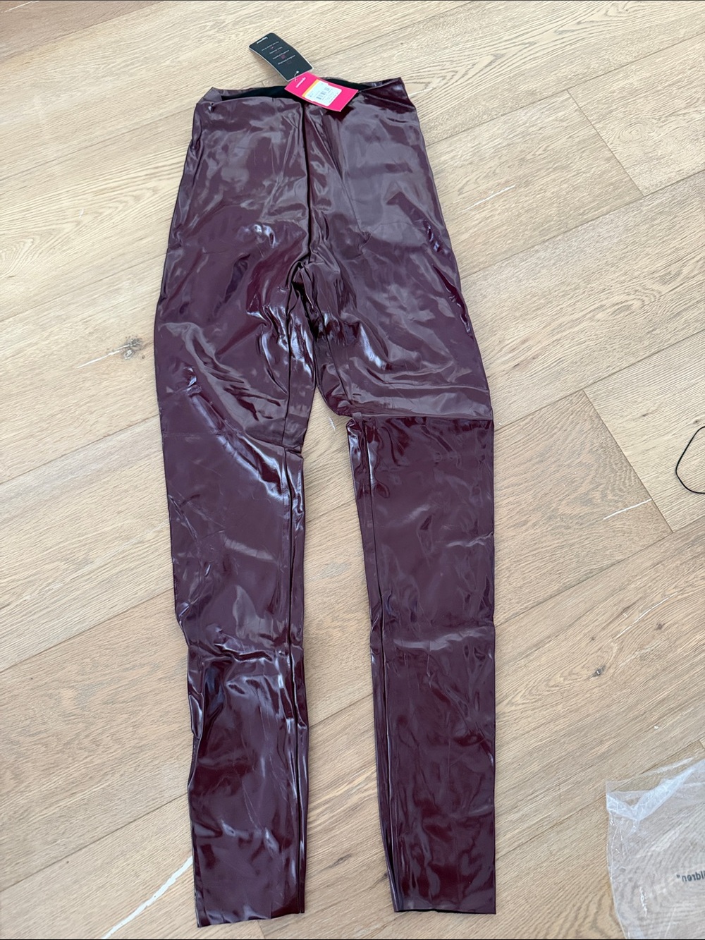 Commando faux leggings High-Shine Burgundy Vinyl Leggings S